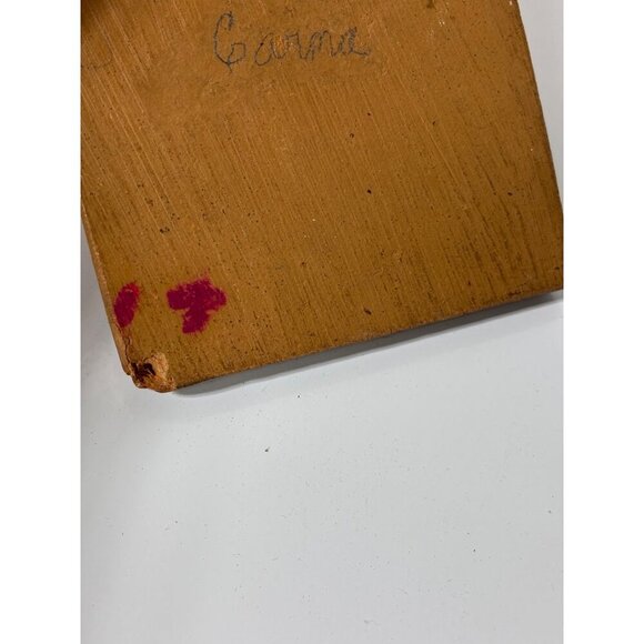 Vintage 50s Resin Wall Hanging Decor Plaque With‎ Prayer Text Family Scene - Picture 4 of 5